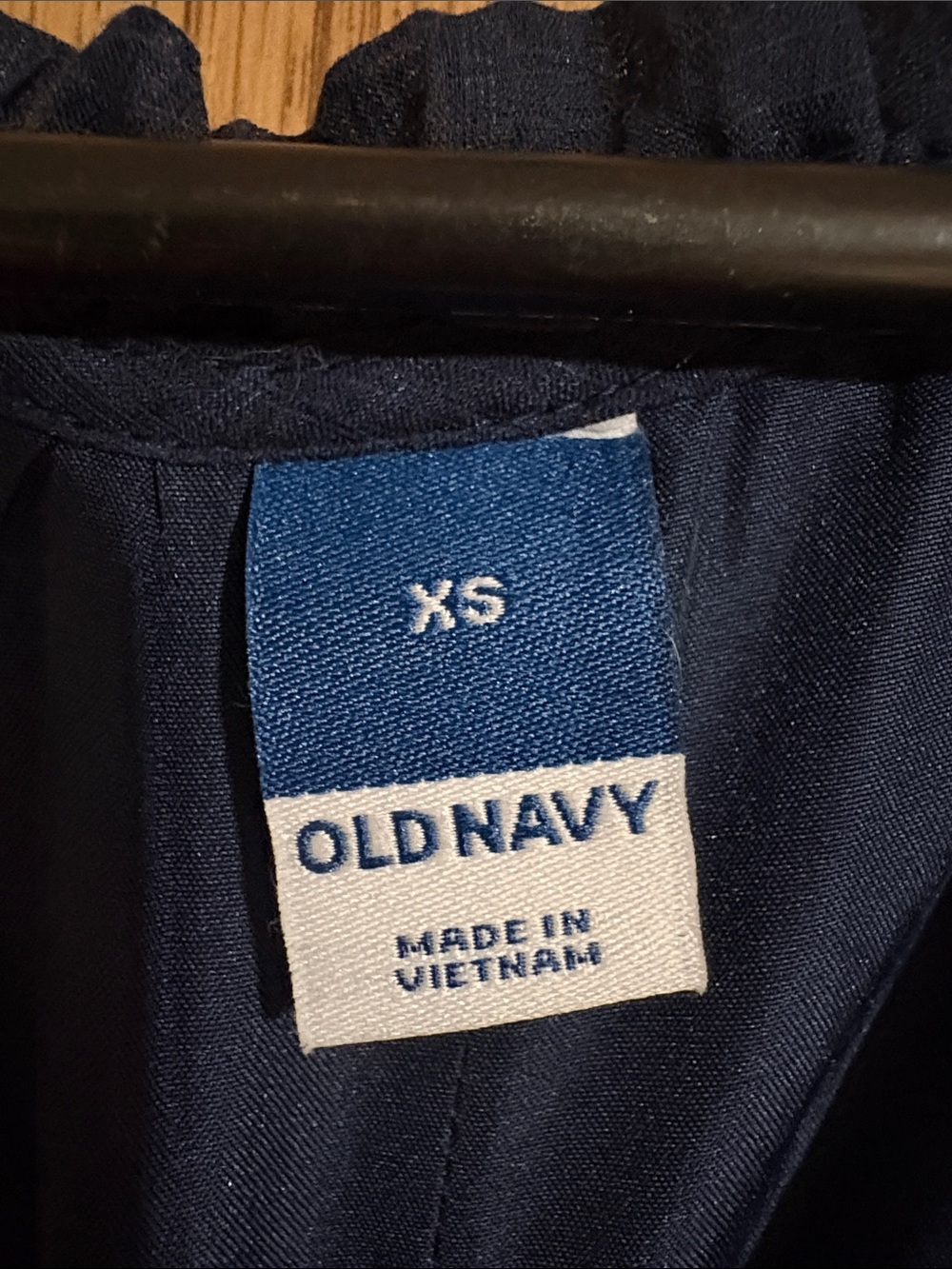 Women’s Navy Ruffle-Tier Mini Dress - Picture 2 of 8